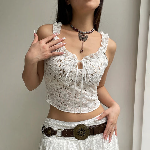 white-jacquard-ruffles-hollow-out-lace-top-2