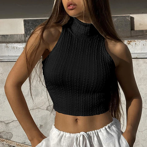 casual-turtle-neck-skinny-tank-short-top-5