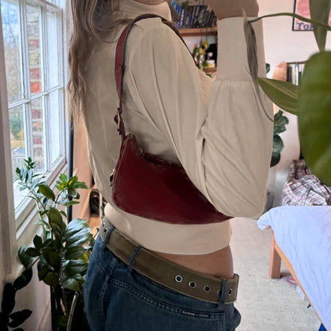 Beige High Waist Long Sleeve Top