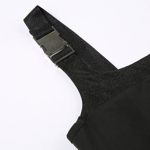 black-metal-buckle-letter-square-neck-halter-sliming-sleeveless-top-8