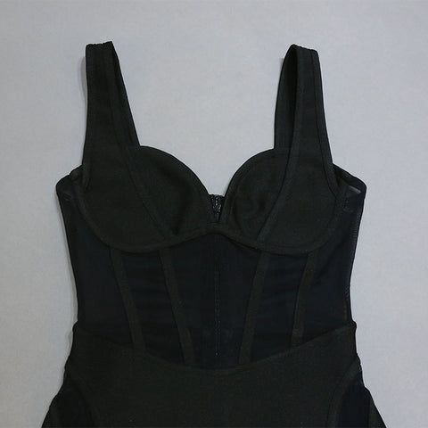 black-skinny-sexy-mesh-see-through-halter-bandage-dress-6