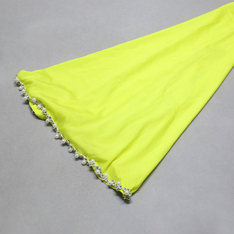 green-strapless-pearl-one-shoulder-long-sleeve-bandage-dress-12