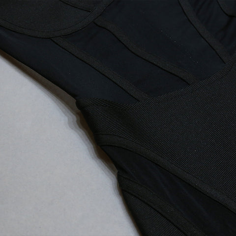 black-skinny-sexy-mesh-see-through-halter-bandage-dress-8