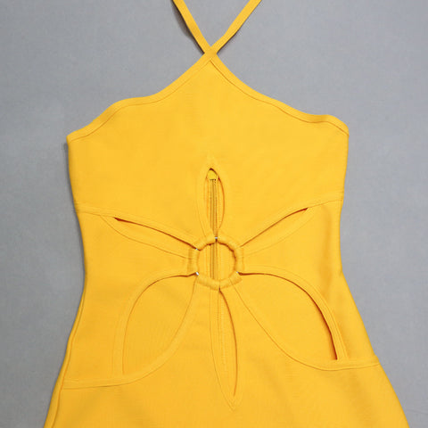 yellow-halter-sexy-backless-belly-button-bandage-dress-6