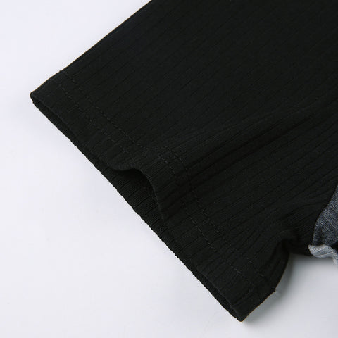 black-tie-dye-stitching-slim-printed-short-sleeve-top-7