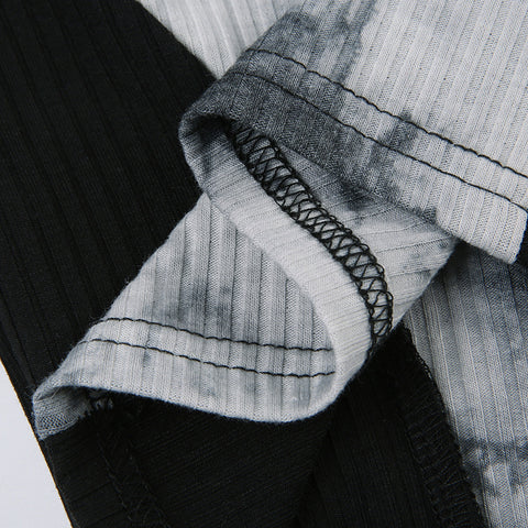 black-tie-dye-stitching-slim-printed-short-sleeve-top-11