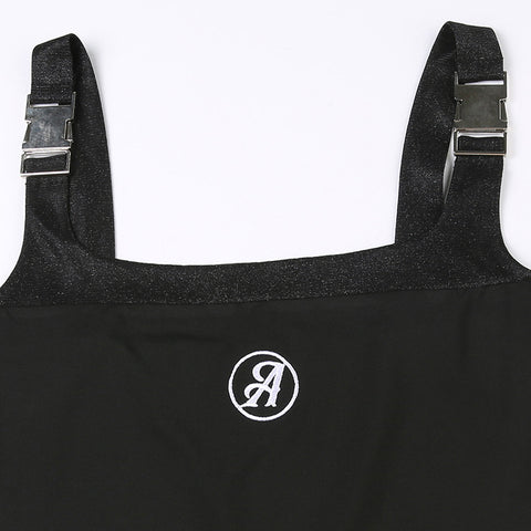 black-metal-buckle-letter-square-neck-halter-sliming-sleeveless-top-7