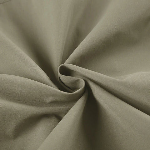 Casual Drawstring Zip-Up Cropped Jacket