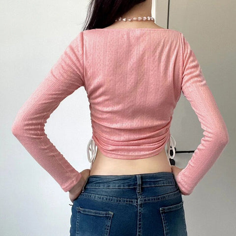 sweet-pink-drawstring-square-neck-crop-top-3