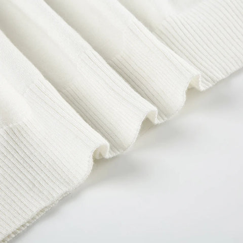 Casual Bow Pattern Knitted Pullove Top