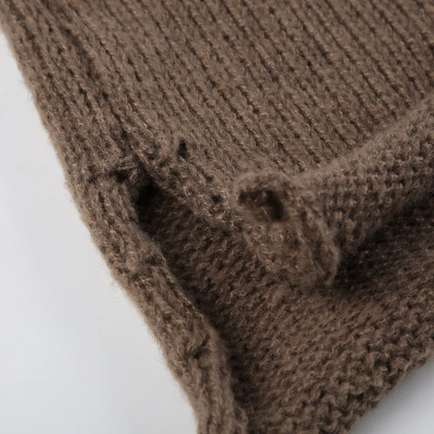 casual-brown-loose-ruched-pullover-knitted-top-10