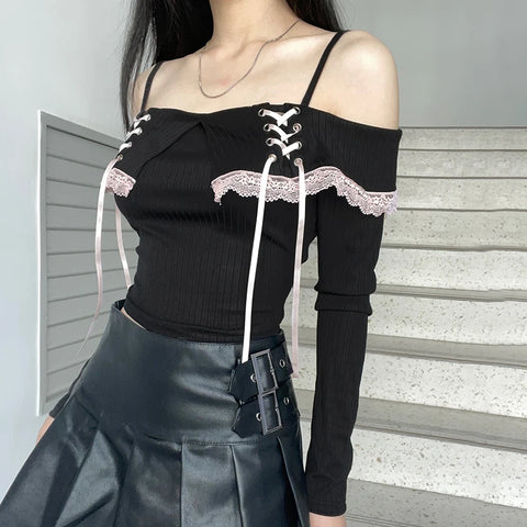 gothic-lace-off-shoulder-tie-up-cropped-top-3