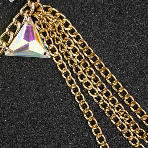 Sexy Halter Bling Rhinestone body  Chain