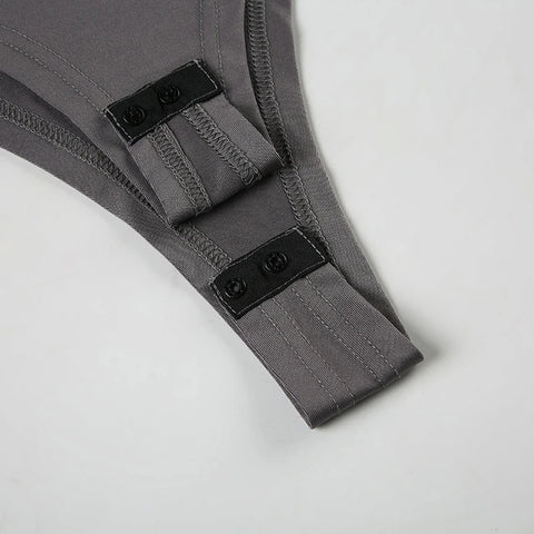 Square Neck Lace Patchwork Bodysuit