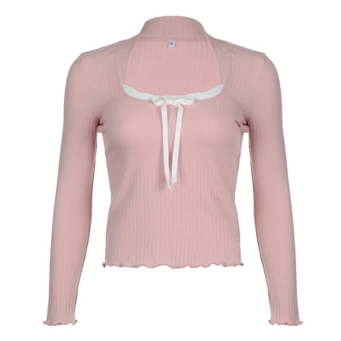 pink-sweet-knit-slim-lace-patched-bow-top-5