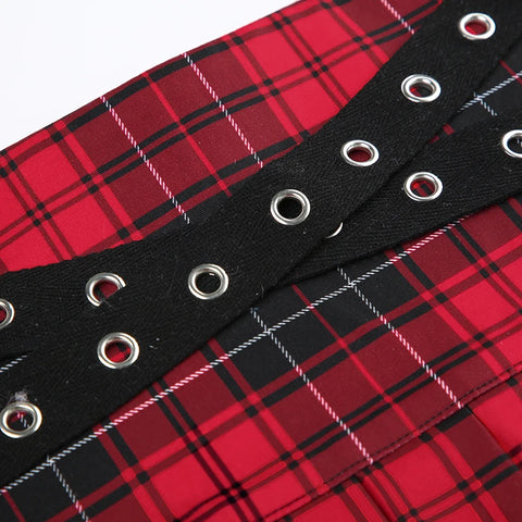 gothic-spliced-eyelet-pleated-plaid-skirt-5