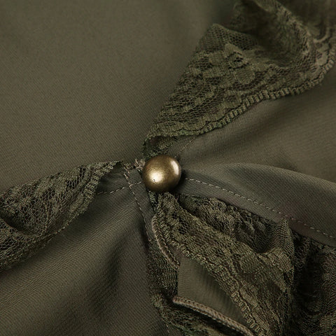 Casual Textured Ruffles Cardigan Chiffon Patchwork Top