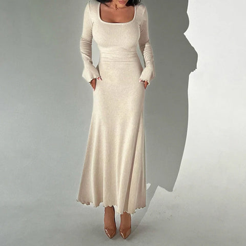 elegant-frill-knit-square-neck-long-dress-2