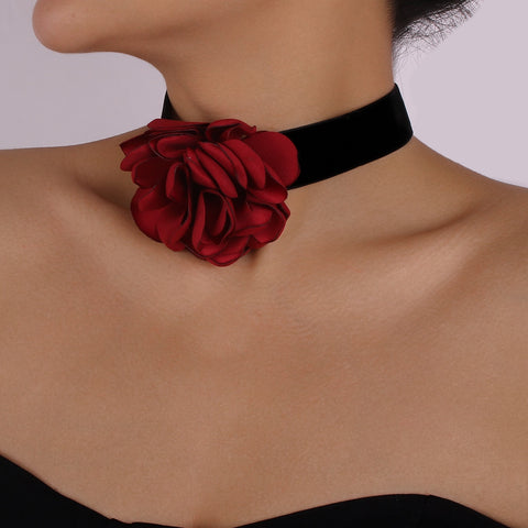 black-velvet-ribbon-big-flower-chokers-necklace-2