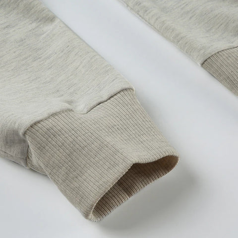 Grey Graphic Print Zipper High Waist Coat