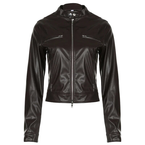 zip-up-pu-leather-stand-collar-jacket-4