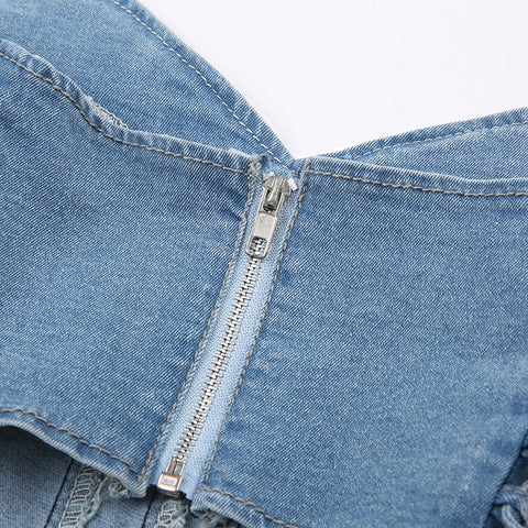 blue-sexy-strapless-corset-denim-bandage-heart-shape-top-5