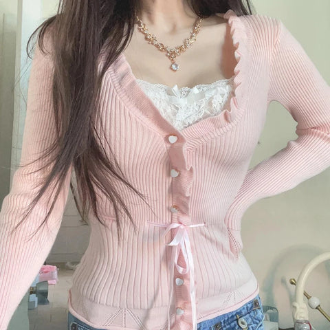 sweet-pink-knitted-lace-patched-buttons-top-2