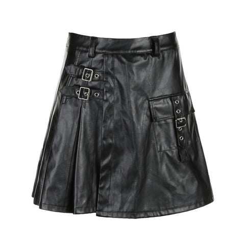 punk-black-pu-leather-low-waist-skirt-4