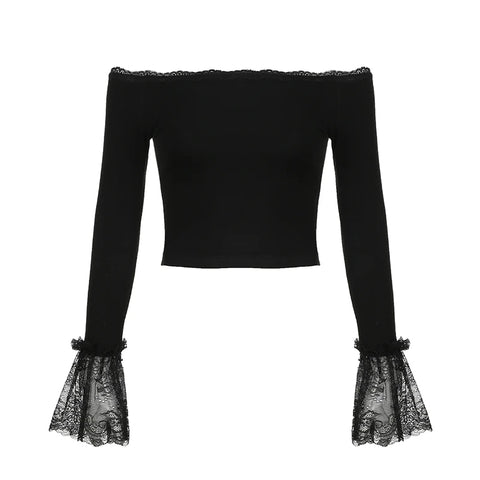 gothic-lace-spliced-flare-sleeve-cropped-top-4