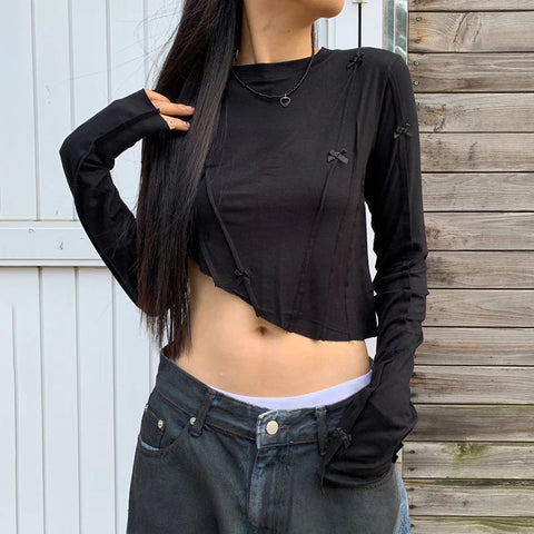 cute-asymmetrical-bow-long-sleeve-crop-top-3