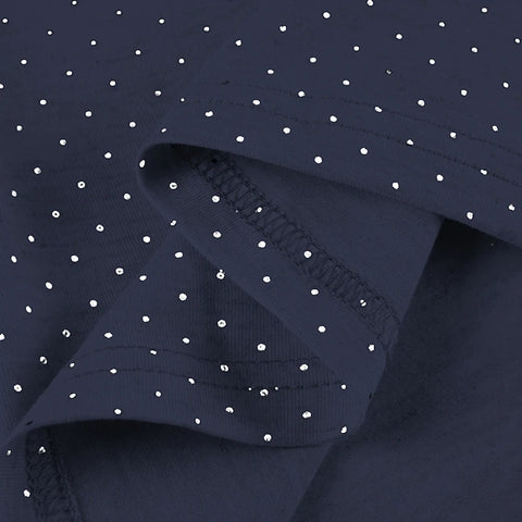 Cute Polka Dot Print Lace Patchwork Top