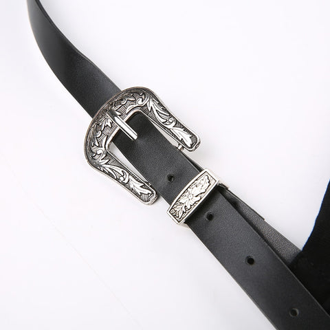 black-buckle-belt-halter-neck-sexy-open-back-skinny-bodysuit-6