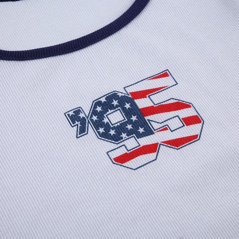 Casual Digital Printing Cropped Skinny Mini Top