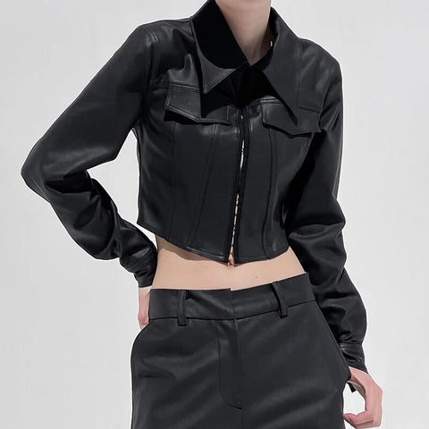 black-pu-leather-long-sleeves-jacket-2