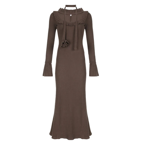 vintage-brown-flare-sleeve-knit-long-dress-4
