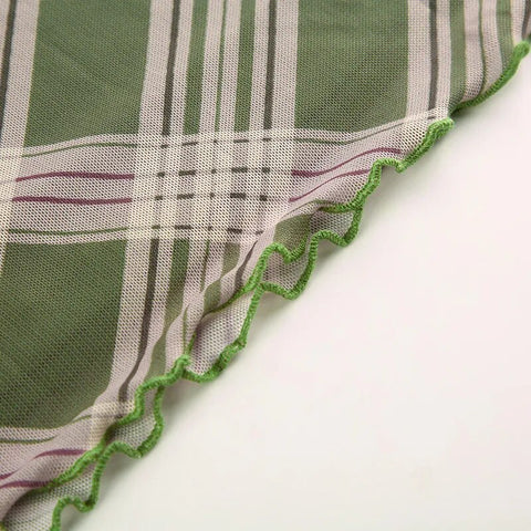 green-frill-low-waist-long-plaid-skirt-9