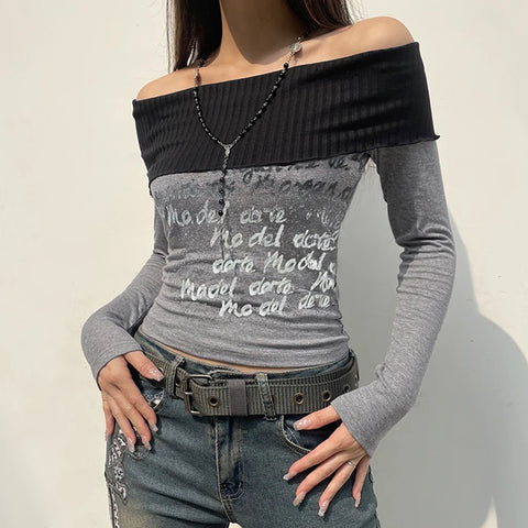 goth-letter-print-patched-off-shoulder-pullovers-top-3