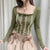 vintage-green-lace-spliced-tie-up-ruffles-top-2