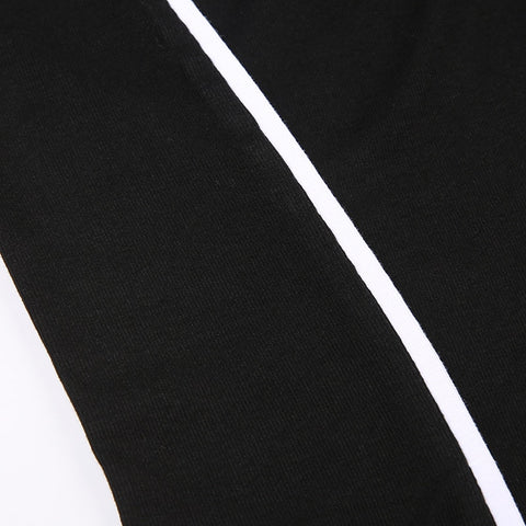 black-casual-sporty-stripe-stitch-slim-zipper-top-8