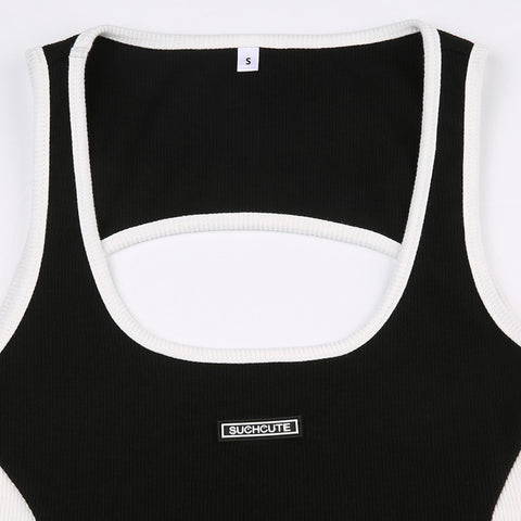 black-backless-stripe-patchwork-sleeveless-slim-bodysuit-7