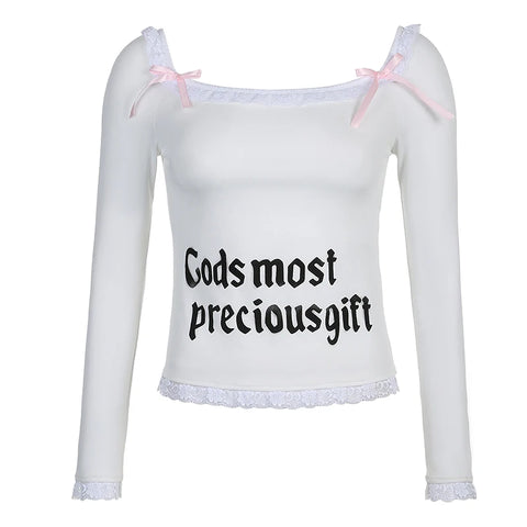 sweet-lace-patchwork-letter-print-bow-top-1-3