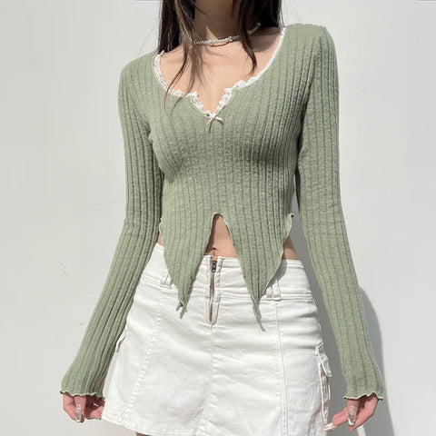 retro-sweet-bow-irregular-knit-top-2