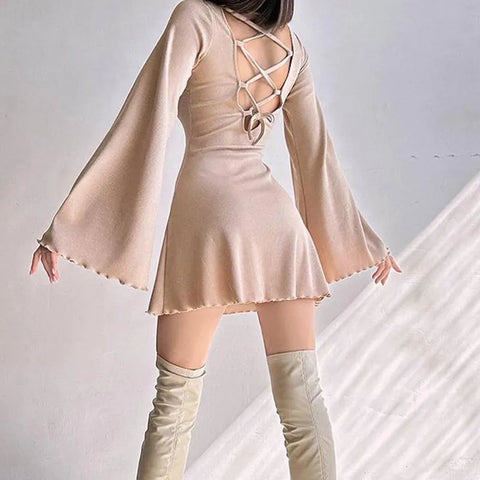 backless-flare-sleeve-knit-lace-up-dress-6