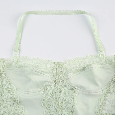light-green-strap-ruched-lace-patchwork-top-6