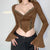vintage-brown-lace-spliced-flare-sleeve-top-2