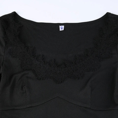 black-slim-lace-spliced-knit-long-dress-6