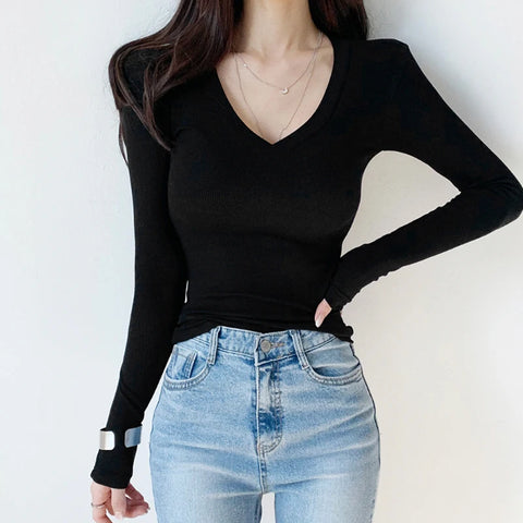casual-v-neck-black-long-sleeve-top-2