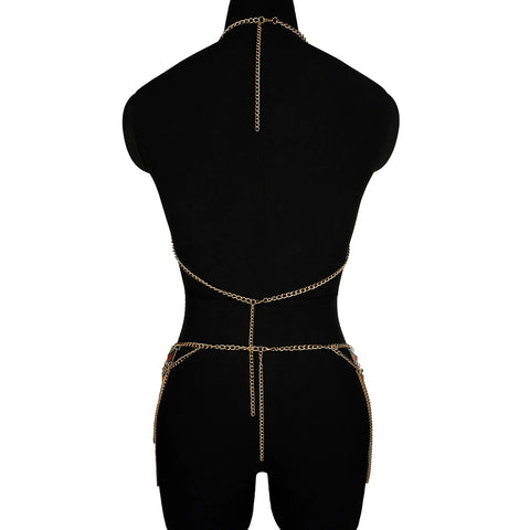 Sexy Halter Bling Rhinestone body  Chain