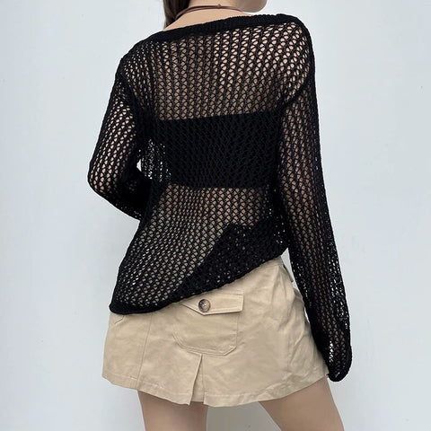 casual-black-knitted-long-sleeves-smock-top-3