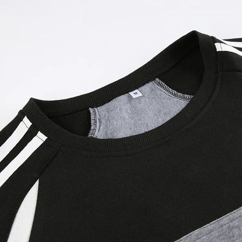 black-oversized-stripe-spliced-long-sleeves-top-6